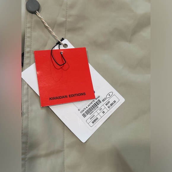 Kwaidan Editions Oversized Trench Overcoat Size Medium NWT Neutral Beige Sand - Picture 5 of 7